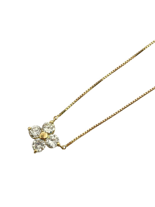 NO BRAND Clover Diamond Necklace