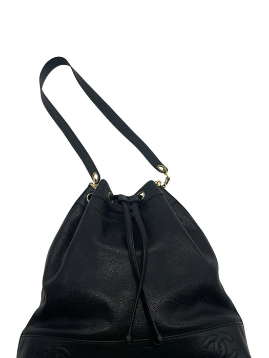 CHANEL Triple CC Caviar Bucket Shoulder Bag
