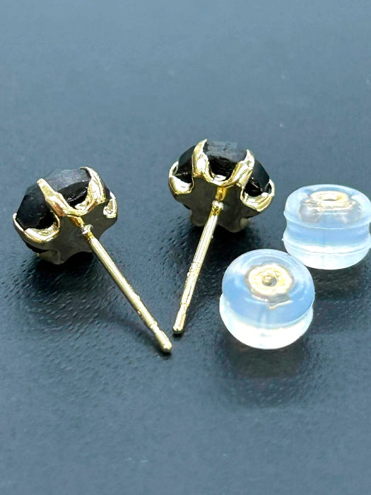 NO BRAND Black Diamond Stud Earrings