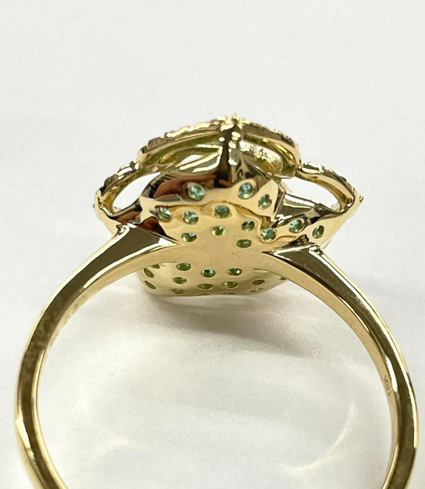 NO BRAND Camelia Emerald Diamond Ring
