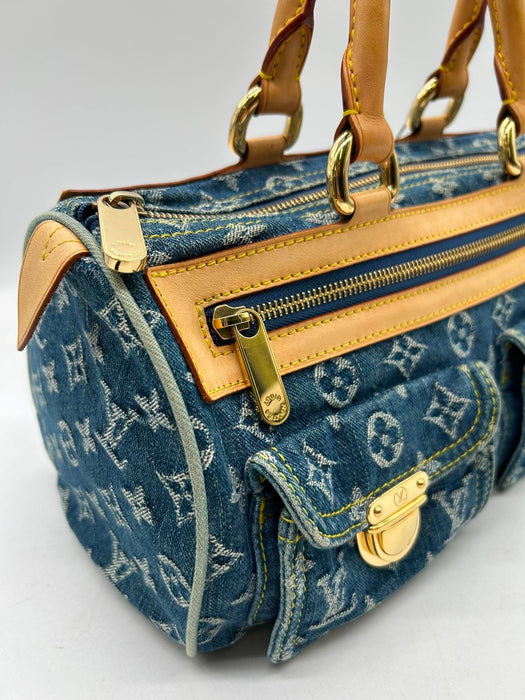 LOUIS VUITTON Denim Neo Speedy Handbag