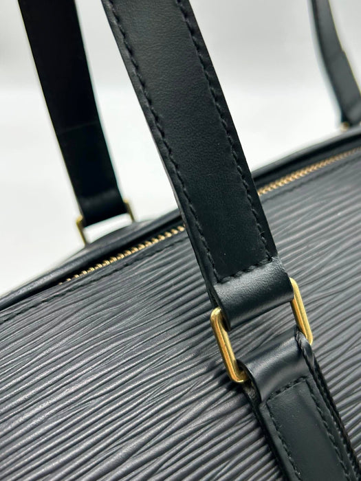 LOUIS VUITTON Soufflot Black Epi with Pouch Handbag