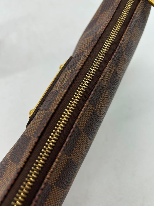 LOUIS VUITTON Eva Damier Ebene Clutch Shoulder Bag