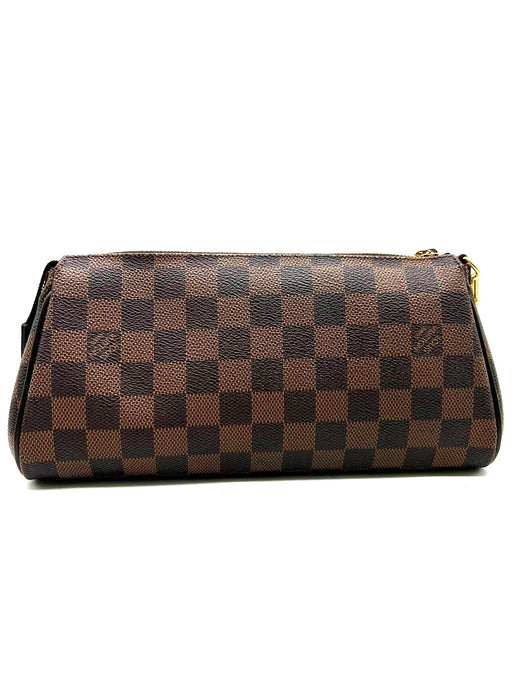 LOUIS VUITTON Eva Damier Ebene Clutch Shoulder Bag