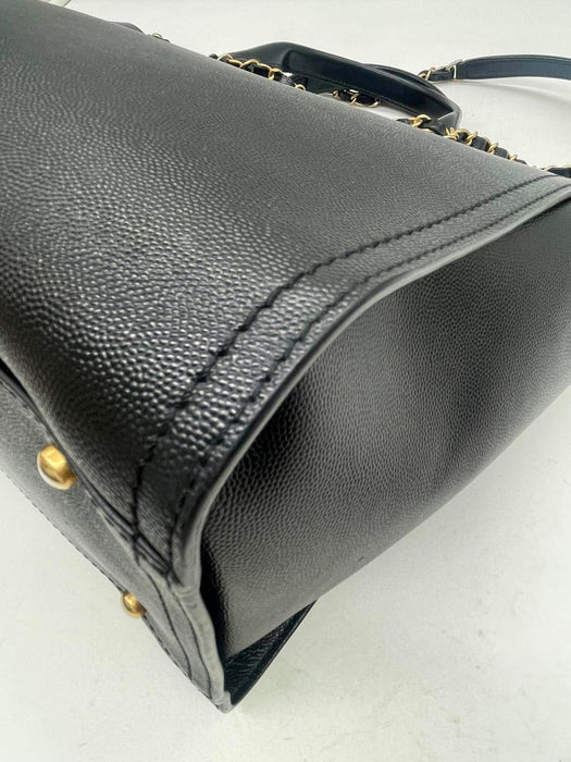 CHANEL Deauville Studded Black Caviar Leather 2-Way Bag