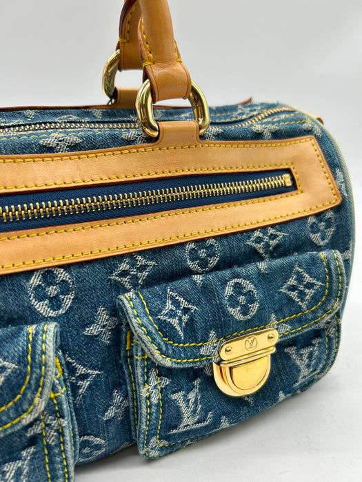 LOUIS VUITTON Denim Neo Speedy Handbag
