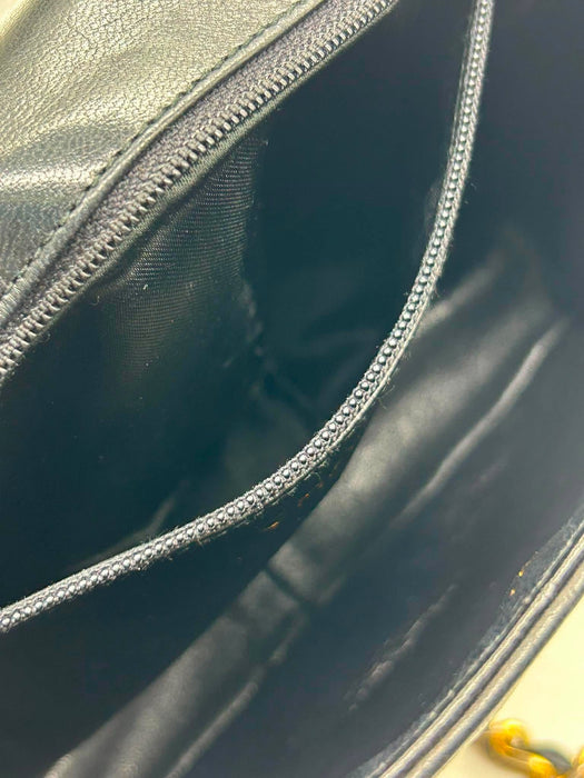 CHANEL Interlocking CC Black Lambskin Shoulder Bag