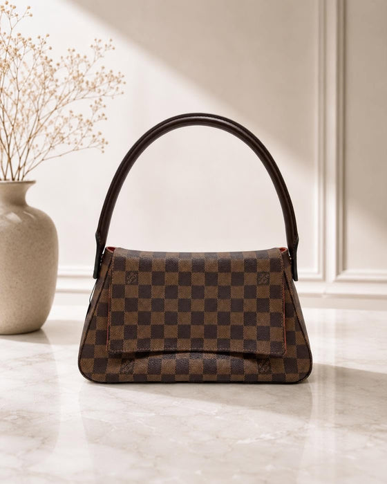 LOUIS VUITTON Mini Looping Damier Ebene Shoulder Bag