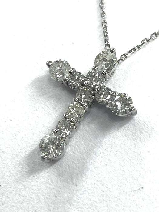 NO BRAND Cross Diamond Necklace