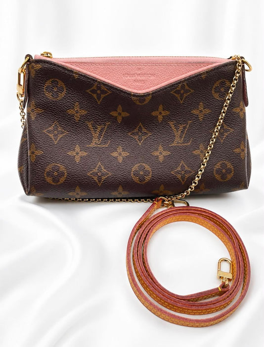 LOUIS VUITTON Pallas Monogram Clutch 2-Way Bag