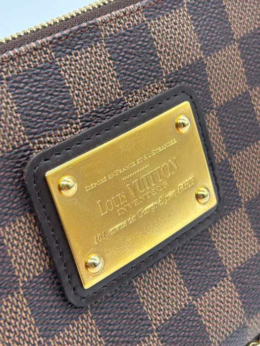 LOUIS VUITTON Eva Damier Ebene Clutch Shoulder Bag