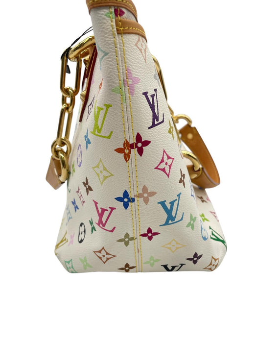 LOUIS VUITTON Annie GM White Multicolor Monogram Tote Bag