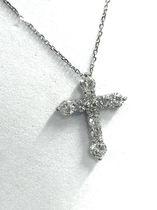 NO BRAND Cross Diamond Necklace