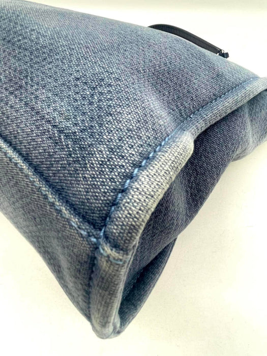 CHANEL Deauville Blue Denim Tote Shoulder Bag