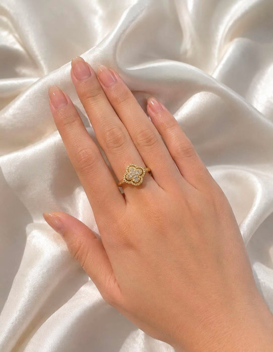 NO BRAND Clover Diamond Ring