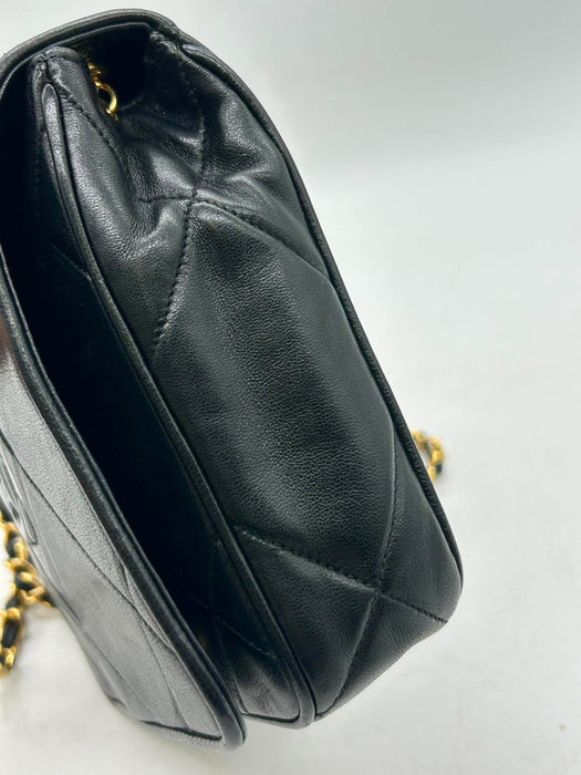 CHANEL Interlocking CC Black Lambskin Shoulder Bag