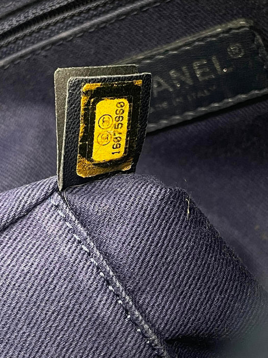 CHANEL Deauville Blue Denim Tote Shoulder Bag