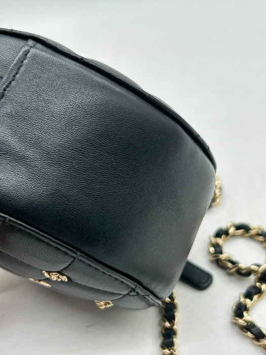 CHANEL Lucky Charms Lambskin Round Clutch Shoulder Bag