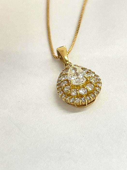 NO BRAND Pear Diamond Necklace