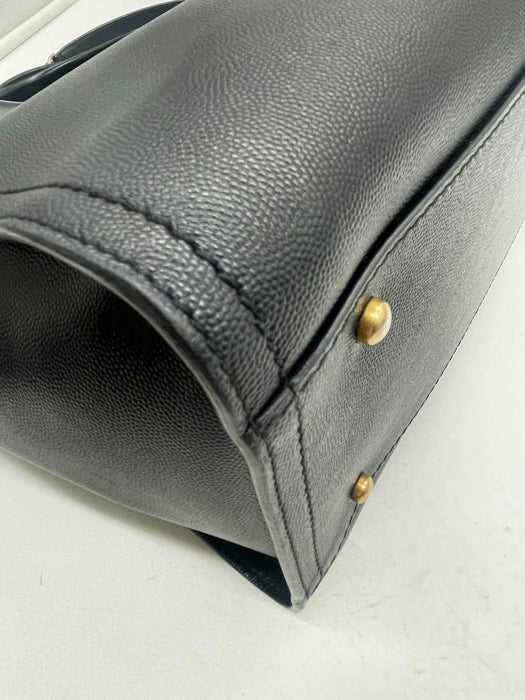 CHANEL Deauville Studded Black Caviar Leather 2-Way Bag