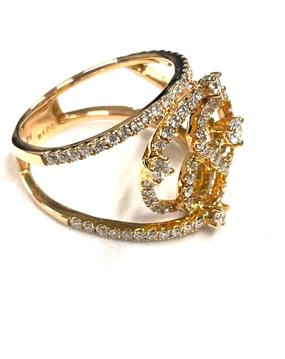 PONTE VECCHIO Heart Ornate Cluster Diamond Ring