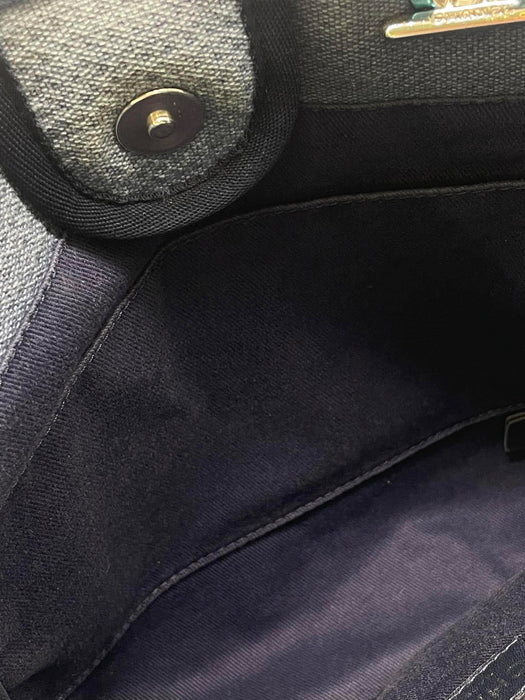 CHANEL Deauville Blue Denim Tote Shoulder Bag