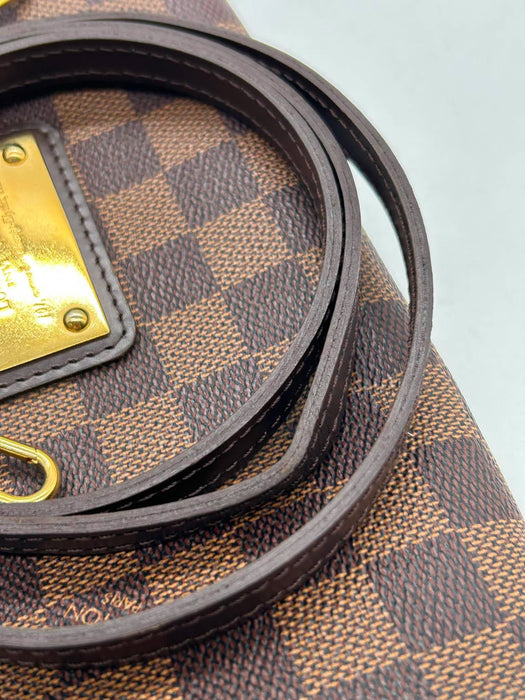 LOUIS VUITTON Eva Damier Ebene Clutch Shoulder Bag