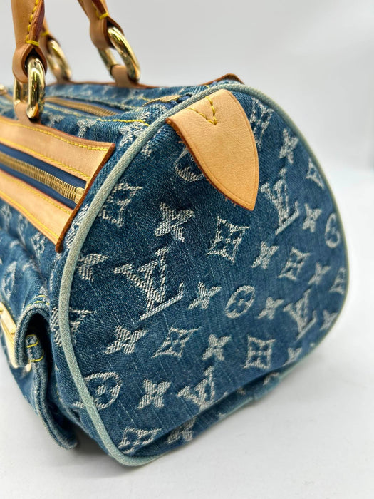 LOUIS VUITTON Denim Neo Speedy Handbag