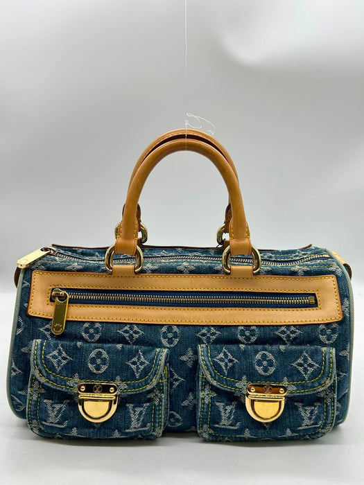LOUIS VUITTON Denim Neo Speedy Handbag