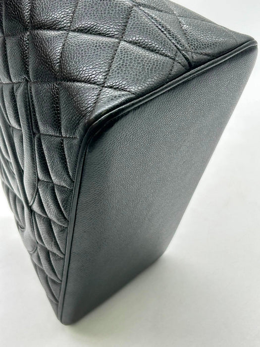 CHANEL Medallion Black Caviar Skin Handbag