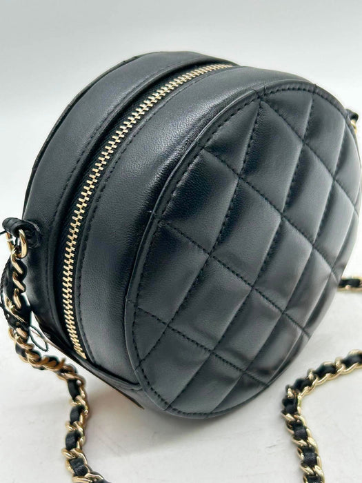 CHANEL Lucky Charms Lambskin Round Clutch Shoulder Bag