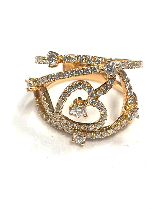 PONTE VECCHIO Heart Ornate Cluster Diamond Ring
