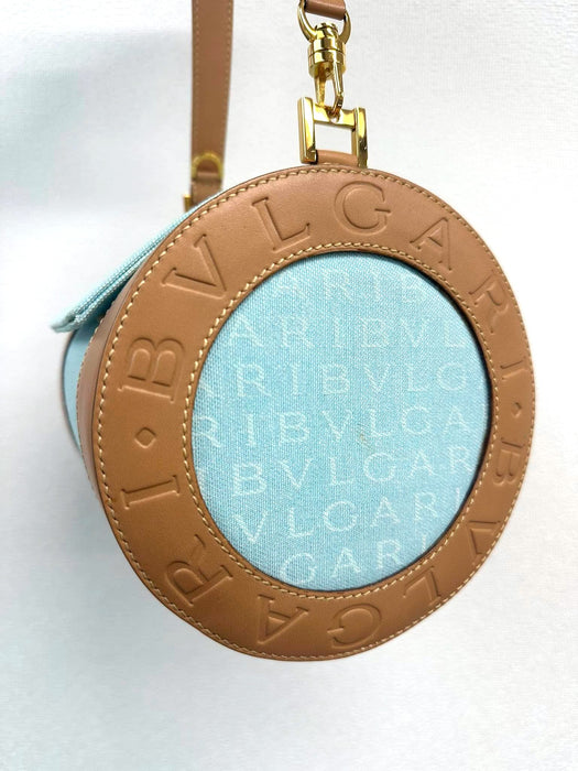 BVLGARI B-Zero1 Logomania Cylinder Shoulder Bag