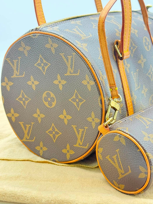 LOUIS VUITTON Papillon with Pouch Monogram Handbag