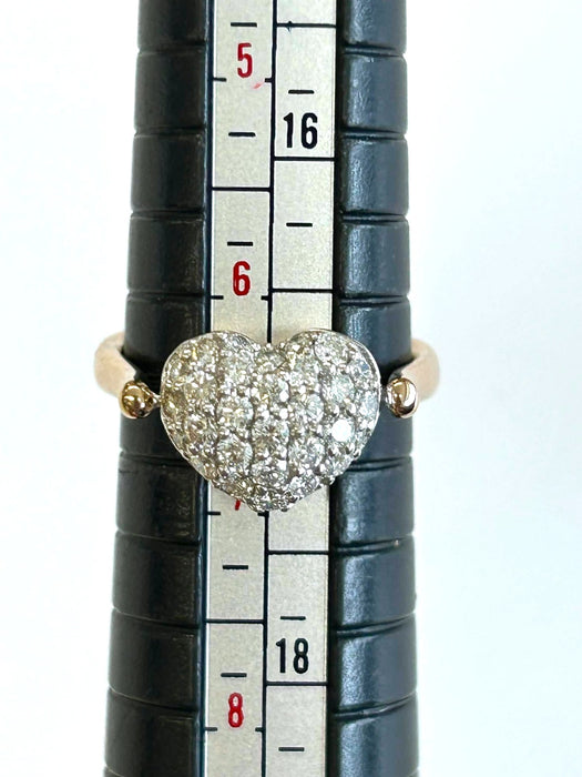 PONTE VECCHIO Heart Cluster Two-Tone Diamond Ring