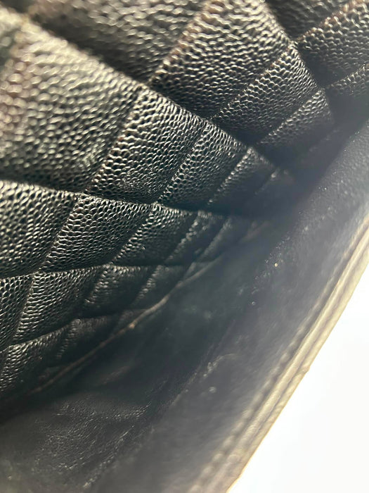 CHANEL Medallion Black Caviar Skin Handbag