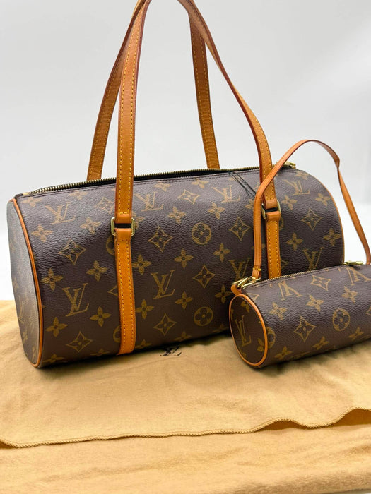 LOUIS VUITTON Papillon with Pouch Monogram Handbag