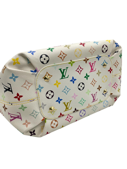 LOUIS VUITTON Annie GM White Multicolor Monogram Tote Bag