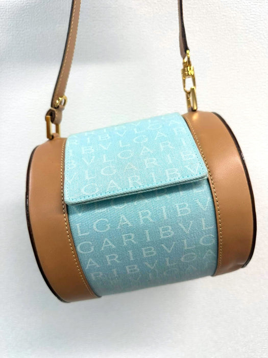 BVLGARI B-Zero1 Logomania Cylinder Shoulder Bag
