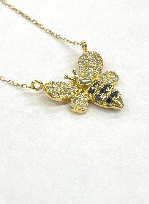 NO BRAND Bee Diamond Necklace