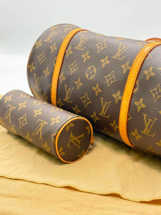 LOUIS VUITTON Papillon with Pouch Monogram Handbag