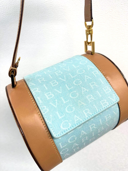 BVLGARI B-Zero1 Logomania Cylinder Shoulder Bag