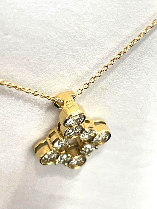 NO BRAND Clover Diamond Necklace