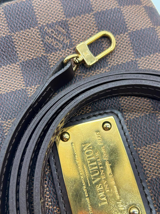 LOUIS VUITTON Eva Damier Ebene Clutch Shoulder Bag