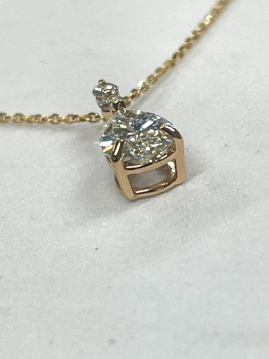 NO BRAND Pear Shape 3P Diamond Necklace