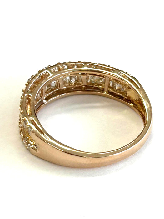 NO BRAND Baguette Cluster Diamond Ring