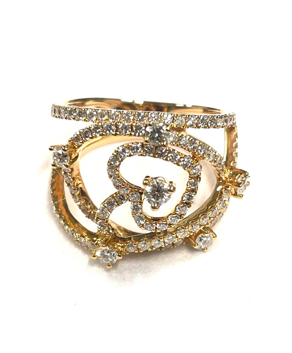 PONTE VECCHIO Heart Ornate Cluster Diamond Ring