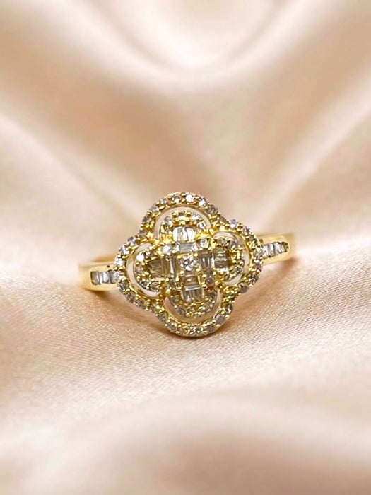NO BRAND Clover Diamond Ring