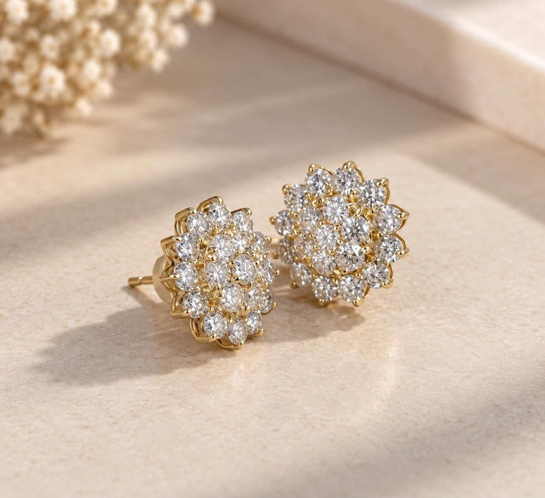 NO BRAND Rositas Diamond Stud Earrings