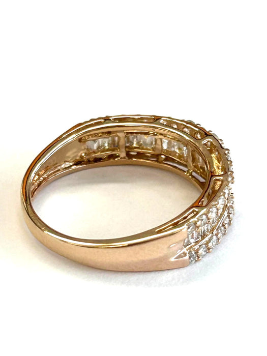 NO BRAND Baguette Cluster Diamond Ring